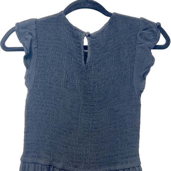 Merokeety Womens Maxi Dress Small Smocked Tiered Dark Cottage Dark Fairy Whimsy - Picture 9 of 15